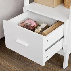 Bibliothèque Étagère Échelle FRG116-K-W -Sobuy aebba2642476419084a3c84931eca3fa