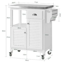 Desserte Sur Roulettes FKW37-W -Sobuy afa18ebf175d4613a56ed2f78590e9ae