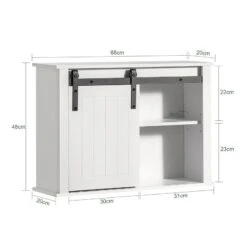 Armoire Murale BZR71-W -Sobuy b160ad1c08c44453bb53796212b0e488