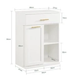 Armoire à Linge BZR66-W -Sobuy b989e43af3394df982d3bcc2657ac6d5