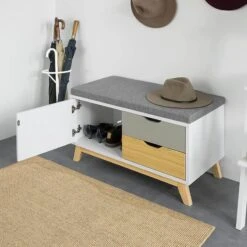 Banc De Rangment FSR92-W -Sobuy ba2f8795abdf450d97cf2568bed2fd78