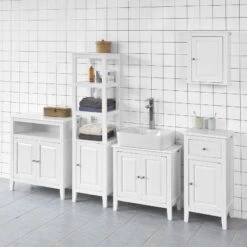 Meuble Bas De Salle De Bain FRG204-DG -Sobuy bbcd1dad154343539063a0d64555c814