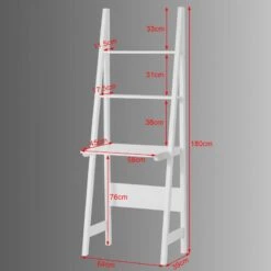 Table Bureau Etagère Echelle FRG60-W 11 Table Bureau Etagère Echelle FRG60-W -Sobuy c09bc59fec144d3faa82791892fd33b6