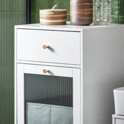 Armoire à Linge BZR116-W -Sobuy c7b33e022cfe4fc99820c25a0f986485