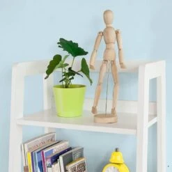 Bibliothèque Étagère Échelle FRG116-K-W -Sobuy cc258b52ad954976951ef7550e9a7766