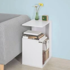 Table D'appoint Bout De Canapé FBT69-W -Sobuy d6b8f7798d574ca98313acfe244ad92a
