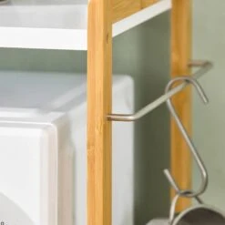 Étagère Micro Ondes KCR07-WN -Sobuy dd99a5012ca348ec9b23344695f92e9d