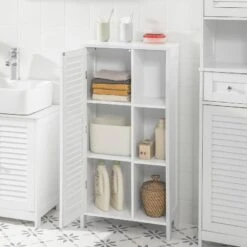 Armoire De Salle De Bain BZR39-W -Sobuy e00ab82d3154480d8b99fbc90f3dacae