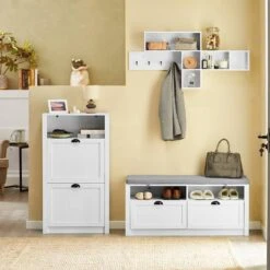 Banc à Chaussures FSR90-W -Sobuy e219c60575f9473eaa05ab4c892df003