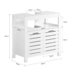 Meuble Sous-Lavabo BZR58-W 13 Meuble Sous-Lavabo BZR58-W -Sobuy ea784d9721694d19aefe911c4f9a7195