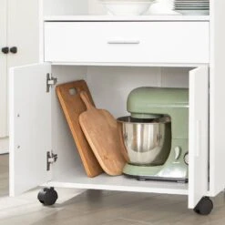 Desserte Micro-onde à Roulettes FSB09-W -Sobuy eb6f93f5d3774c5fb6b10423984443da