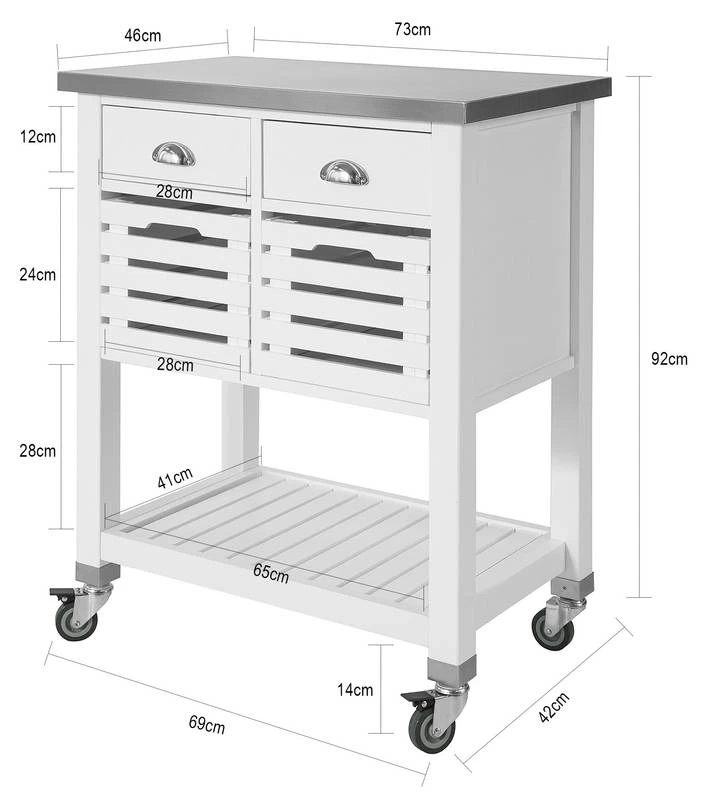 Chariot De Cuisine FKW83-W 7 Chariot De Cuisine FKW83-W – Image 7