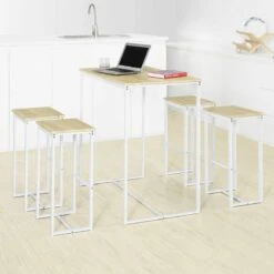 Table + 4 X Tabourets De Bar OGT15-N -Sobuy f38791f97dc145f785a2b830f074e887