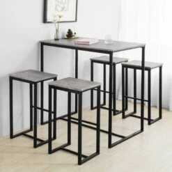 Table + 4 X Tabourets De Bar OGT15-N -Sobuy fa6c35d6d3524d70b5dd95171de06176