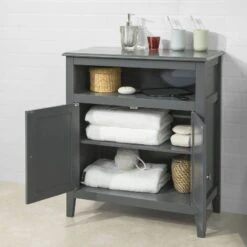 Meuble Bas De Salle De Bain FRG204-DG -Sobuy fbad878ec4434c299b0200698118d2e6